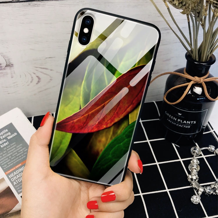 Ốp Đt Iphone X Hình Hoa Lá Siêu Đẹp POLICYCASE Cho Iphone 5 - 12 Promax