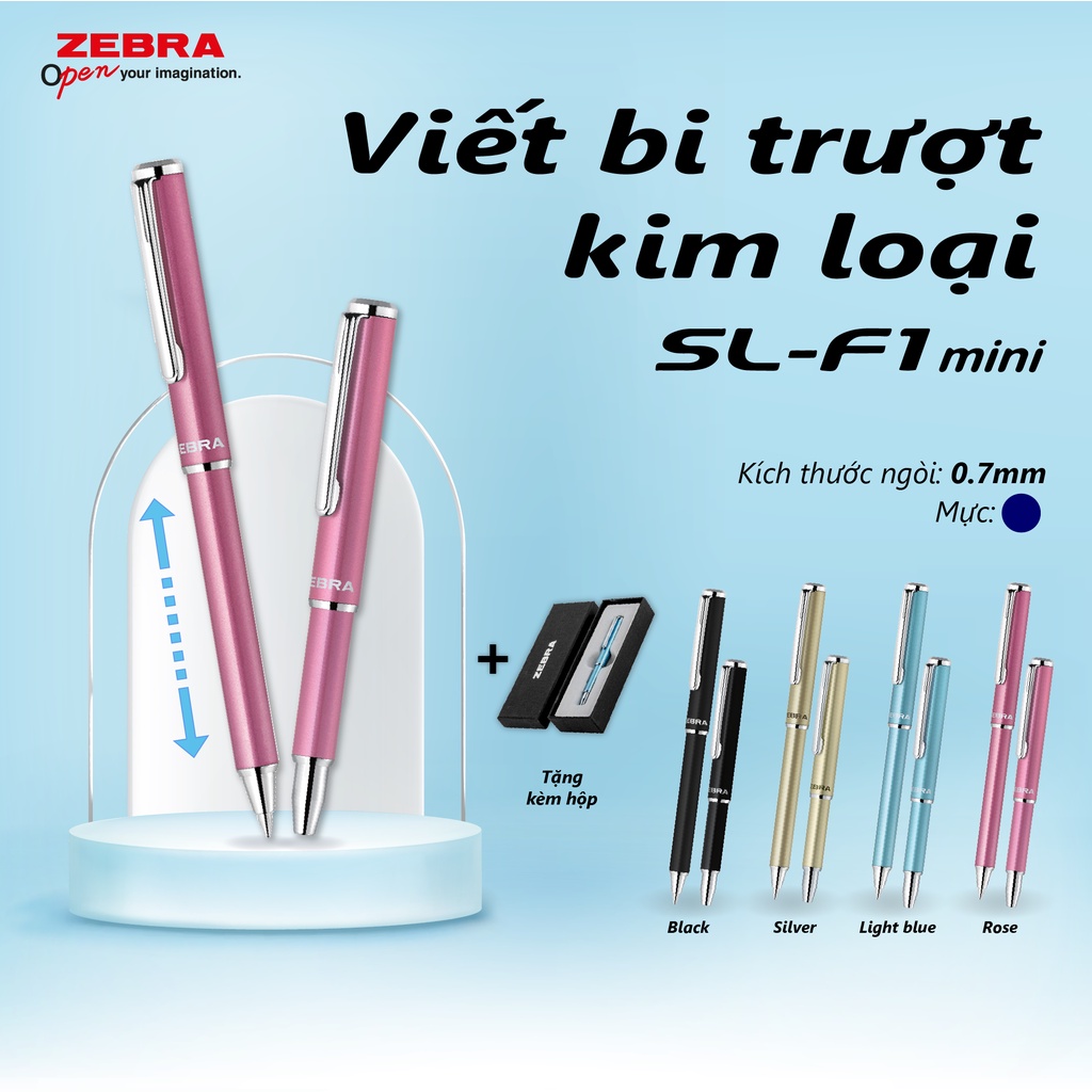 Bút bi trượt Zebra SL-F1 Mini  0.7mm  - Quà tặng 20/11