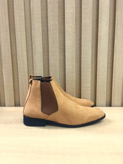 [TẶNG LÓT TĂNG CHIỀU CAO] Chelsea Boot Da Lộn Vàng Bò