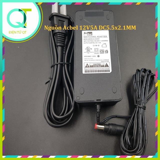 Nguồn Adapter 12V5A AcBel Dùng Cho Camera, Đồng Hồ, Led Dây 5050