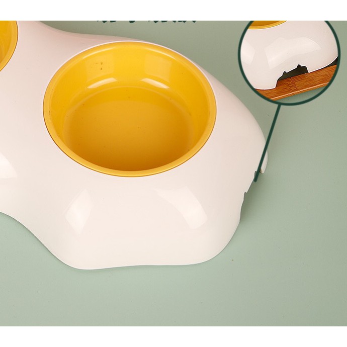 [Must have]Bát ăn chống lật cho chó mèo hình trứng ốp la có sẵn Phụ kiện thú cưng