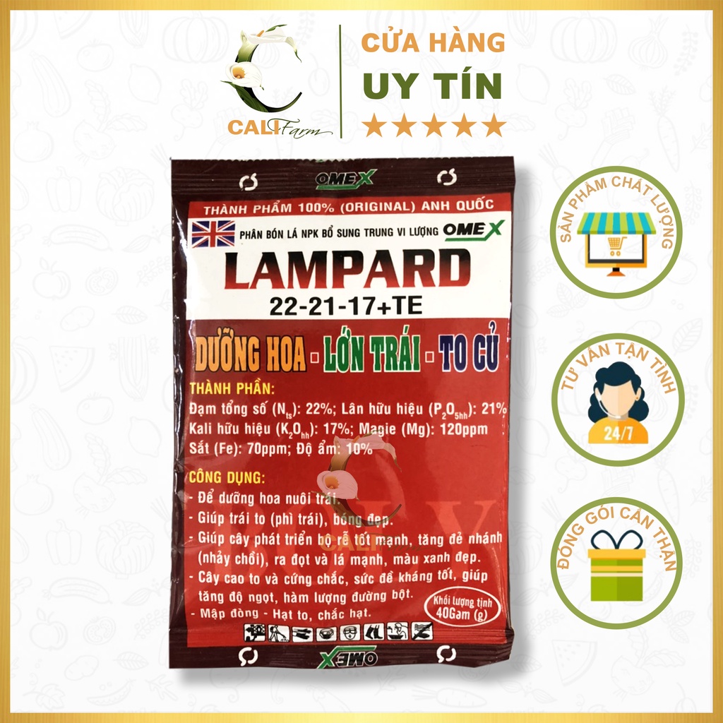 Phân bón lá LAMPARD NPK 22-21-17+TE Dưỡng Hoa- Lớn Trái- To Củ