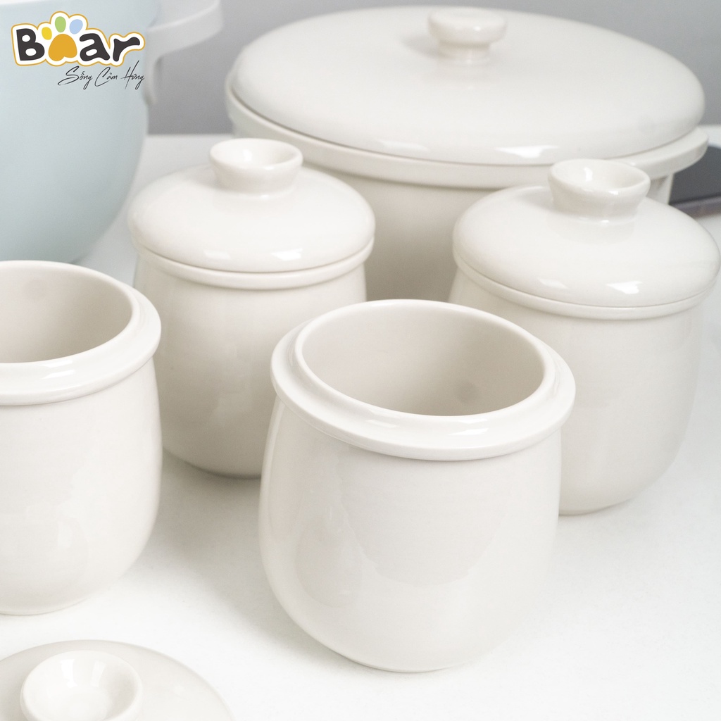 Nồi Nấu Chậm Bear 2.5L SUBE003 Hầm Cháo Đa Năng Chưng Yến Kèm Lồng Hấp Bản quốc tế,  Bảo hành 18 Tháng