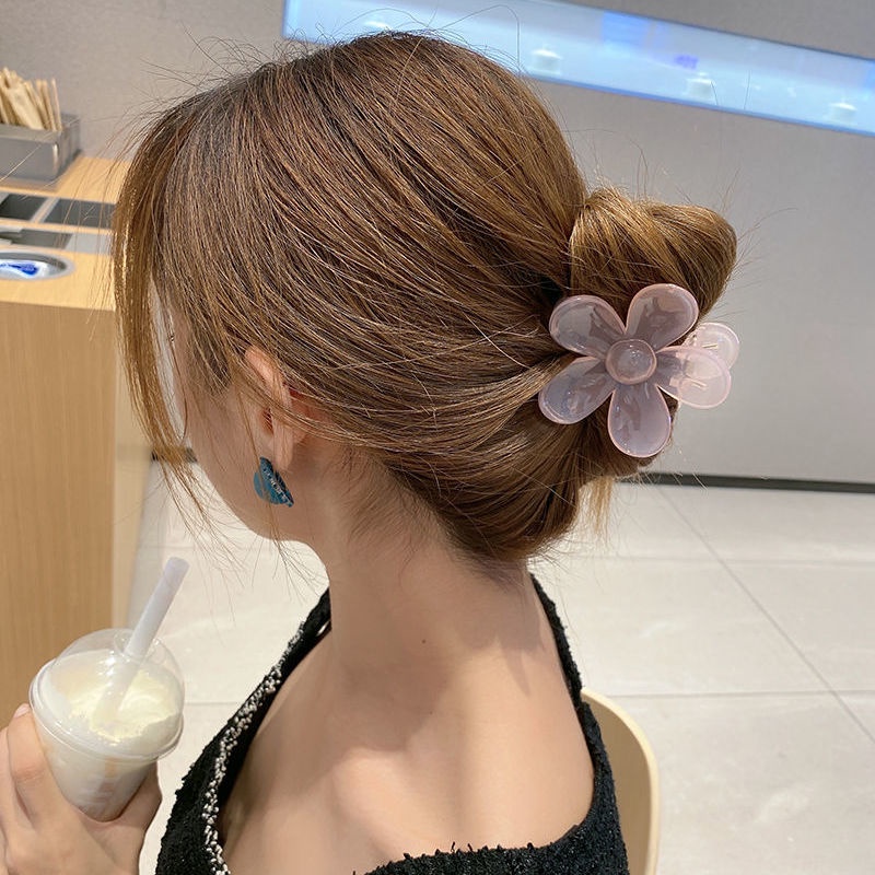 Kẹp Tóc Họa Tiết Hoa Xinh Xắn Phong Cách Hàn Quốc