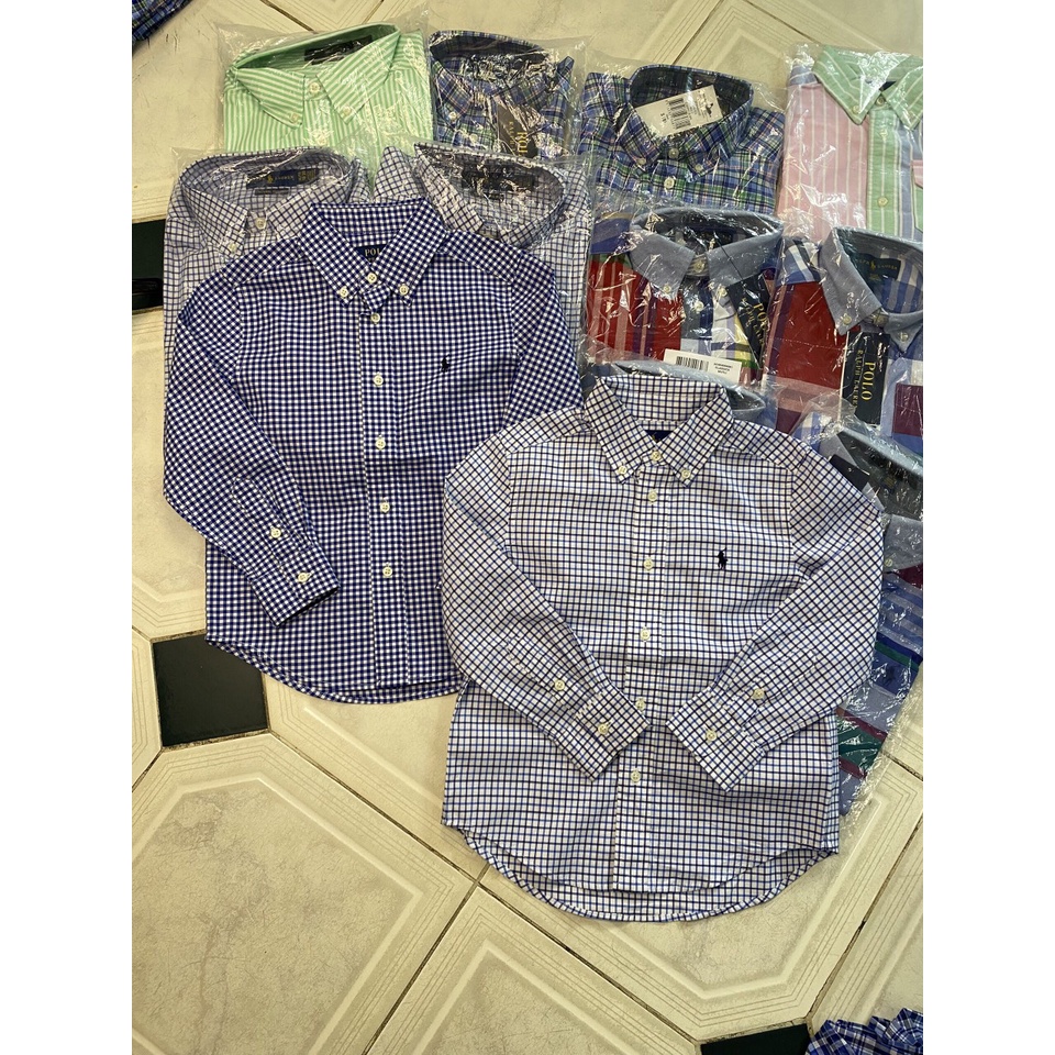 Áo Sơ Mi Dài Tay Bé Trai RALPH LAUREN Dư Xịn