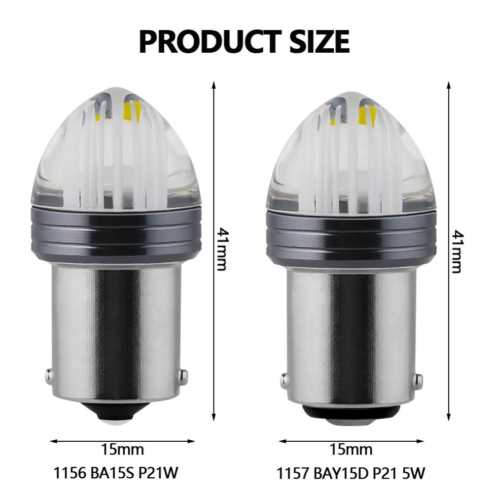 1 Bóng Đèn LED 1156 BA15S P21W P21/ 5W 1157 BAY15D Cho Xe Hơi O2W8