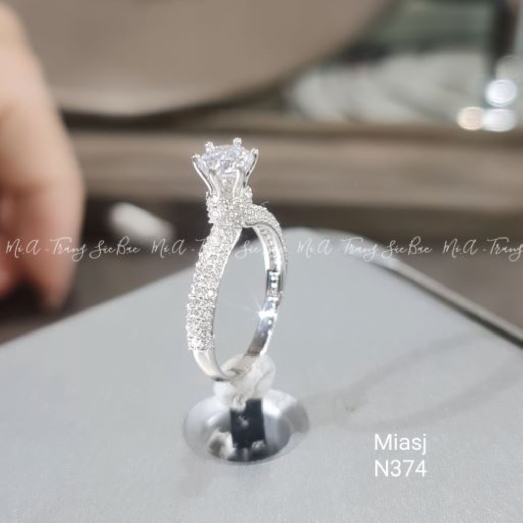 Nhẫn nữ bạc Ý S925 MiASJ nạm đá Cz cao cấp N374