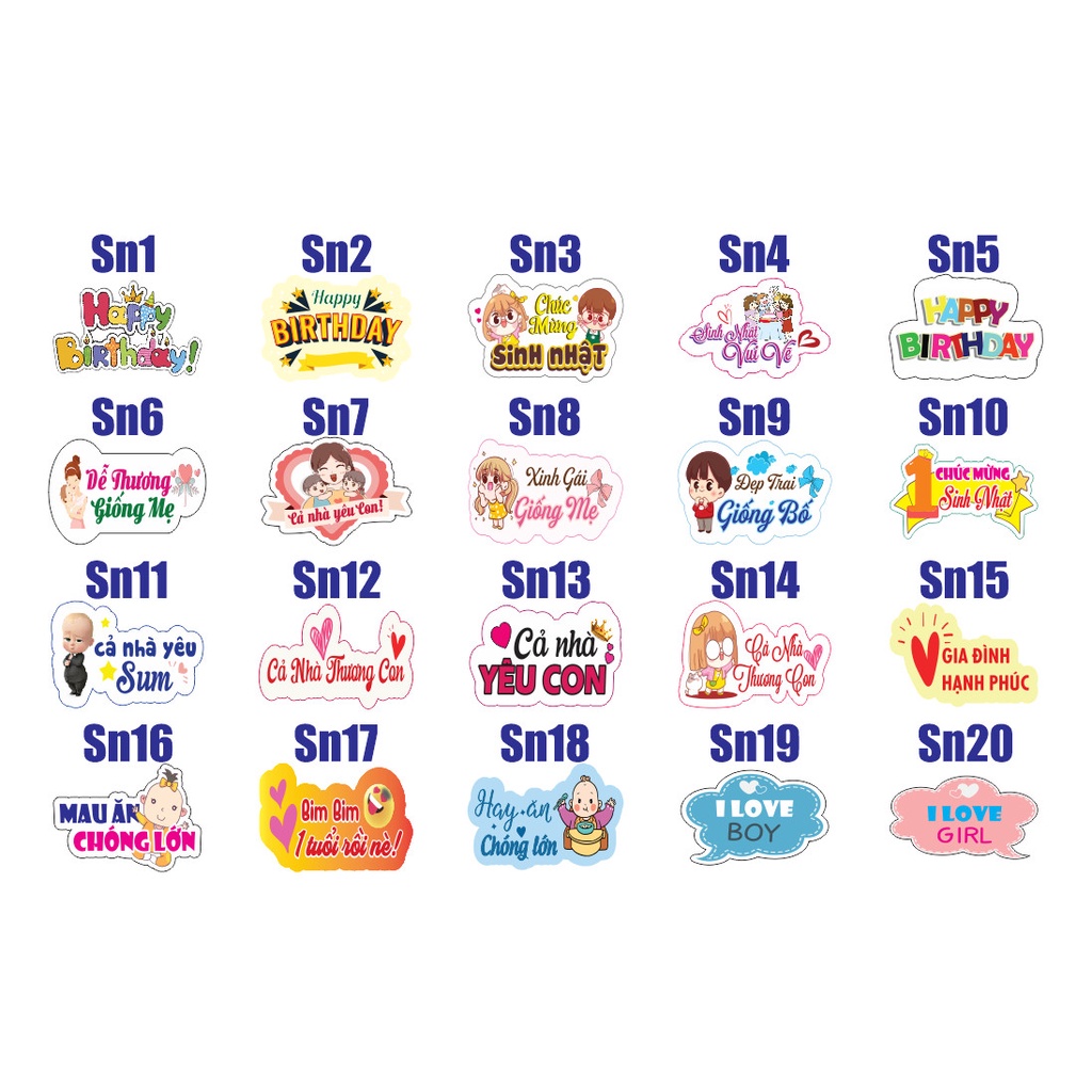 Hashtag Sinh Nhật Có Tay Cầm