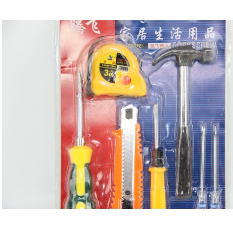 Bộ dụng cụ sửa chữa gia đình búa mini tua vít đủ loại thước kéo dao rọc giấy