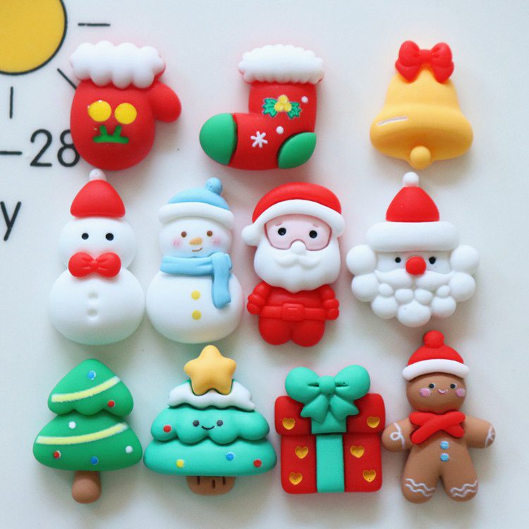 Phụ Kiện Jibbitz, Charm, Sticker Hình Gắn Trang Trí Giày Dép Noel Dễ Thương