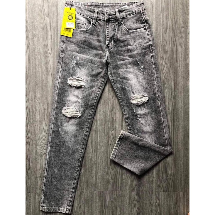 Quần jean nam chất bò co giãn, quần bò nam nhiều mẫu rách xước thời trang PN ms64