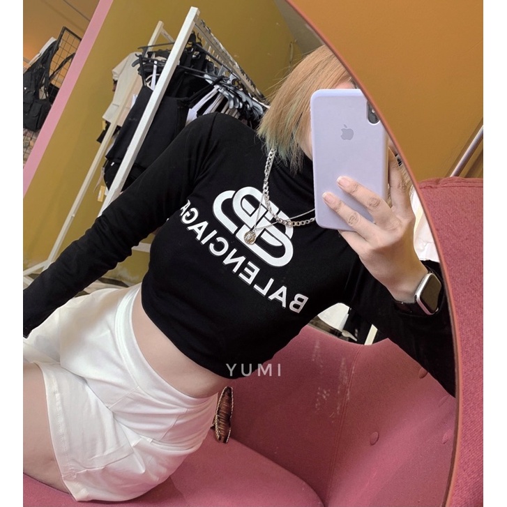 Áo Croptop Cổ Lọ Dài Tay Chất Thun Borzip Siêu Đẹp [Ảnh Thật] Áo Tay Dài Ôm Body Năng Động alohashop91ong tho