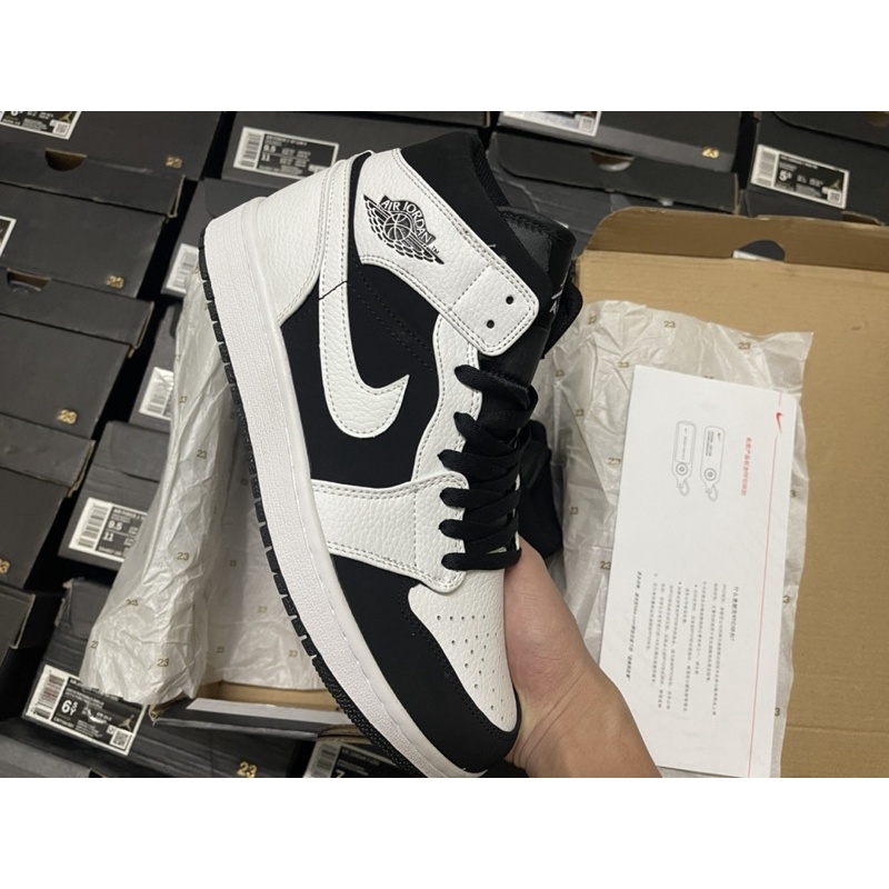giày Air Jordan 1 Mid Tuxedo | giày thể thao white black | Bản cao cấp
