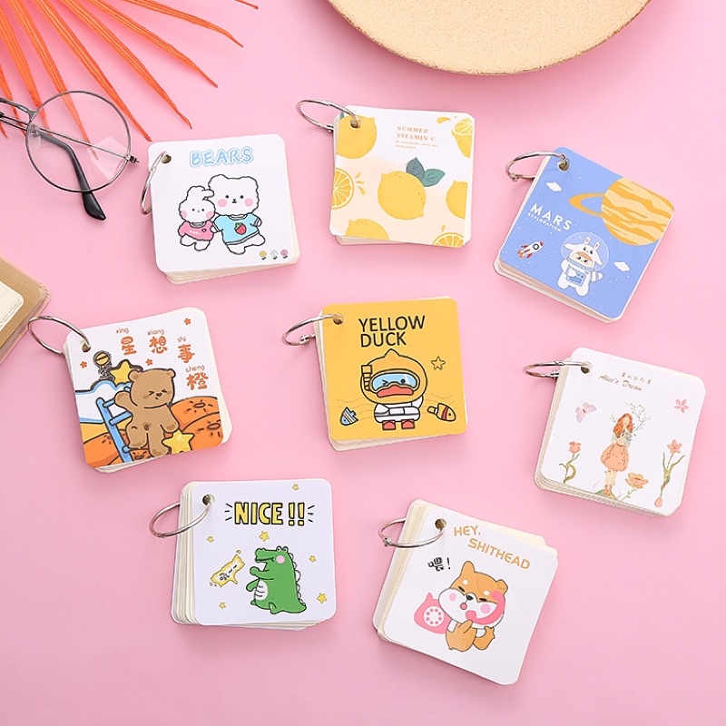 Sổ Tay Học Từ Vựng, Sổ Ghi Chú Note Có Móc Treo Tiện Lợi