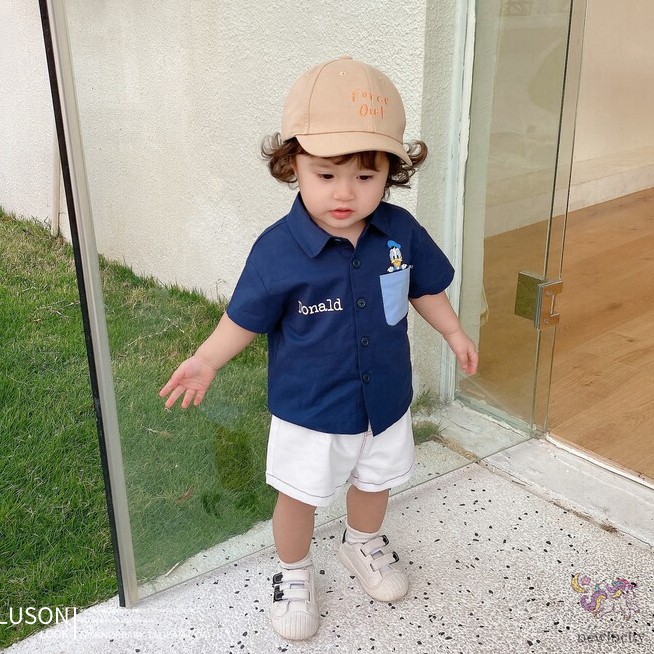 Áo Sơ Mi In Họa Tiết Hoạt Hình Hoạt Hình Dễ Thương Phong Cách Hàn Quốc Cho Bé Trai