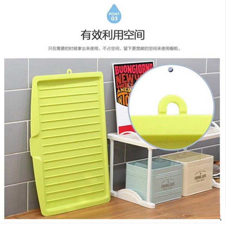 Khay thoát nước đa năng Giá để đồ hình chữ nhật bằng nhựa dùng trong bếp sáng tạo khay đựng trà khay đựng hoa quả gia dụng