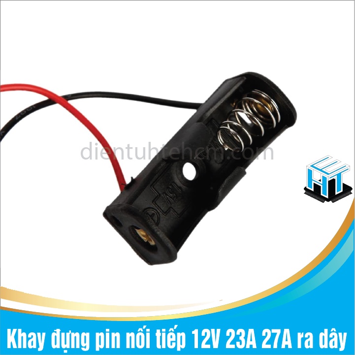 Khay đựng pin nối tiếp 12V 23A ra dây 1 cell pin và 2 cell pin