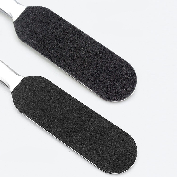 1 Set Dụng Cụ Chà Nhám Chà Nhám Móng Tay Cầm Kim Loại Cho Nam Và Nữ