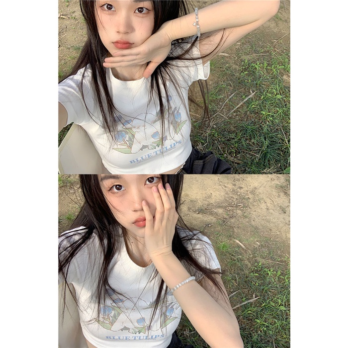 Áo Croptop Tay Ngắn Hở Rốn Thời Trang Mùa Hè Cho Nữ  JH-TX-275