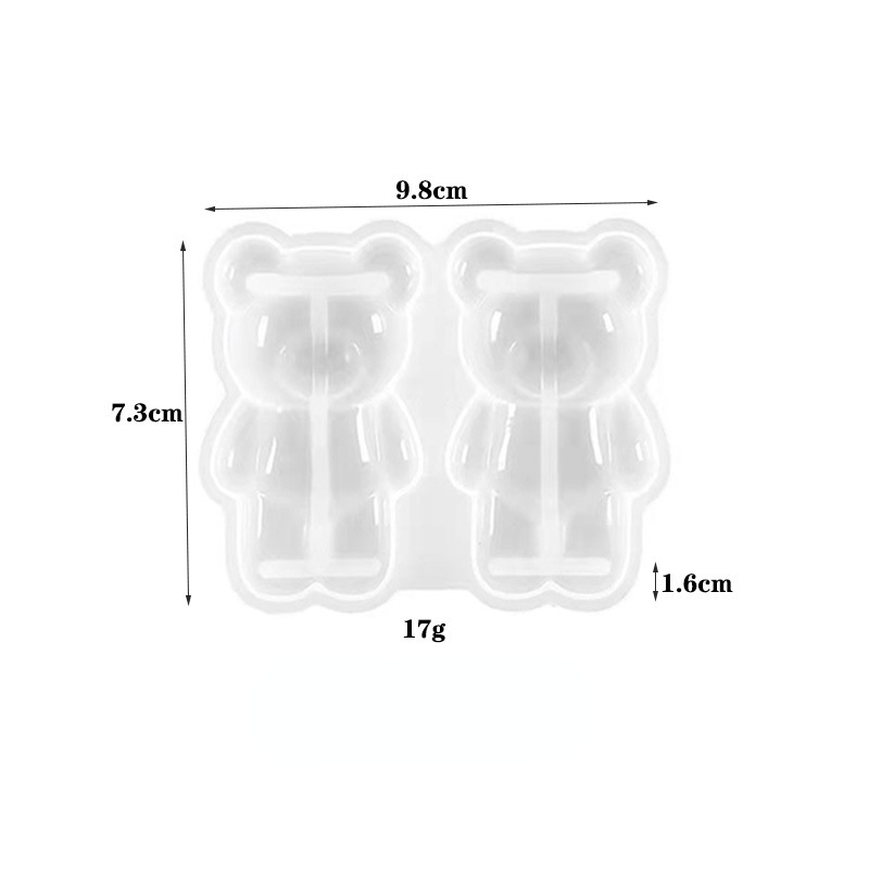 Khuôn Silicone Làm Thạch Cao Hình Gấu Hoạt Hình Đáng Yêu