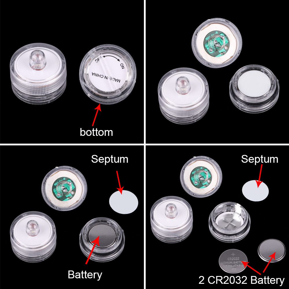 Đèn LED mini chống thấm nước hình cây nến nhiều màu trang trí bể cá cao cấp