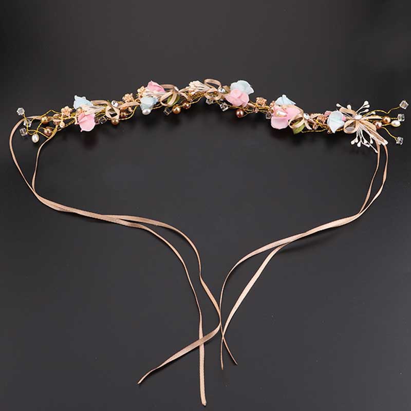 Vòng cài tóc cô dâu đính hoa và ngọc trai