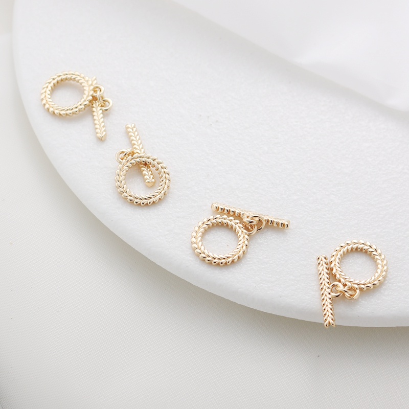 Khóa Đồng 14K Màu Vàng Kim Làm Vòng Tay/Dây Chuyền diy