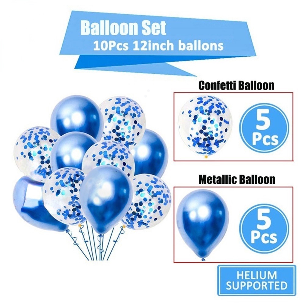 Set 10 Bong Bóng 12 Inch Dùng Trang Trí Tiệc Đẹp Mắt
