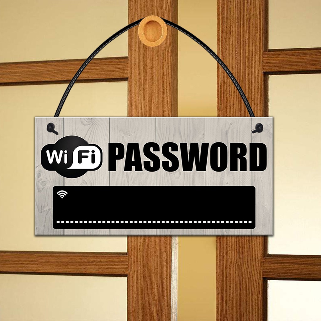 Bảng gỗ ghi mật khẩu wifi dùng treo trang trí độc đáo