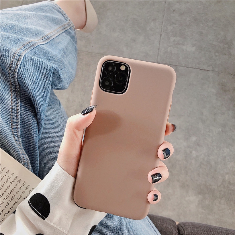 Ốp điện thoại silicon dẻo siêu mỏng màu sắc ngọt ngào thời trang cho iPhone SE 2 11 Pro Xs Max Xr Xs 7 8 6 6s Plus