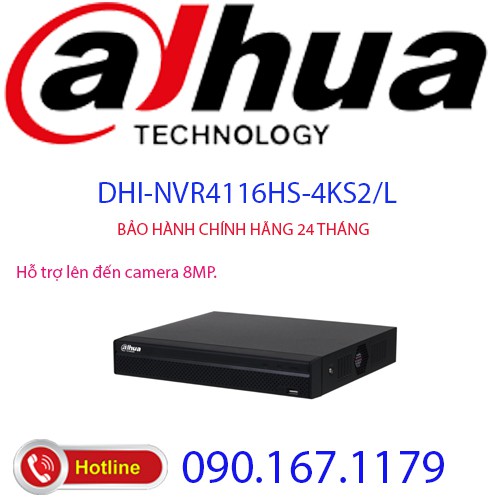 Đầu ghi hình camera IP 16 kênh DAHUA DHI-NVR4116HS-4KS2/L