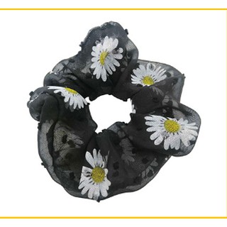 Scrunchies hoa cúc nhiều màu (dây buộc tóc vải hót trend)