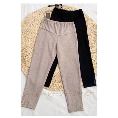 Quần bầu tăm nhung ống suông chân khuy có chun chỉnh