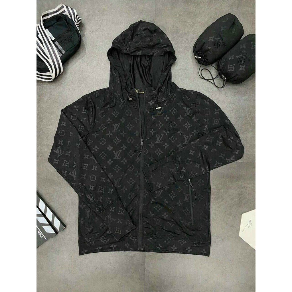 Áo khoác chống nắng nam nữ LV vân nổi chất vải umi dày dặn có mũ vải mềm mát thoáng khí cao cấp AHFASHION