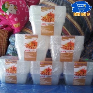 Hộp chữ nhật nhựa có nắp dùng 1 lần hoặc nhiều lần Song Long nhiều size 500ml-650ml-750ml-1000ml