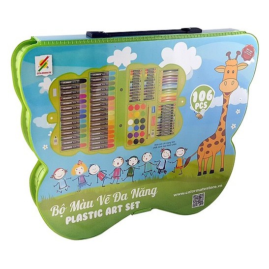 Bộ màu vẽ đa năng hộp nhựa Colormate P106