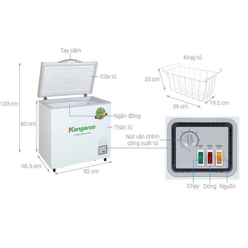 Tủ đông Kangaroo 265L KG265NC1