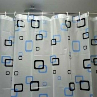Màn, Rèm Treo Nhà Tắm Chống Thấm Có Khoanh Nhựa Treo