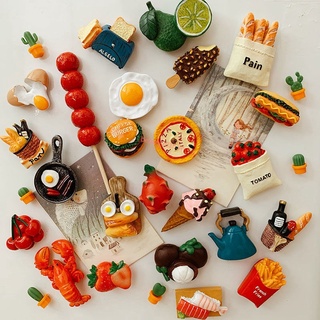 Miếng Dán Nam Châm Trang Trí Tủ Lạnh Hình Trái Cây Hoạt Hình 3d