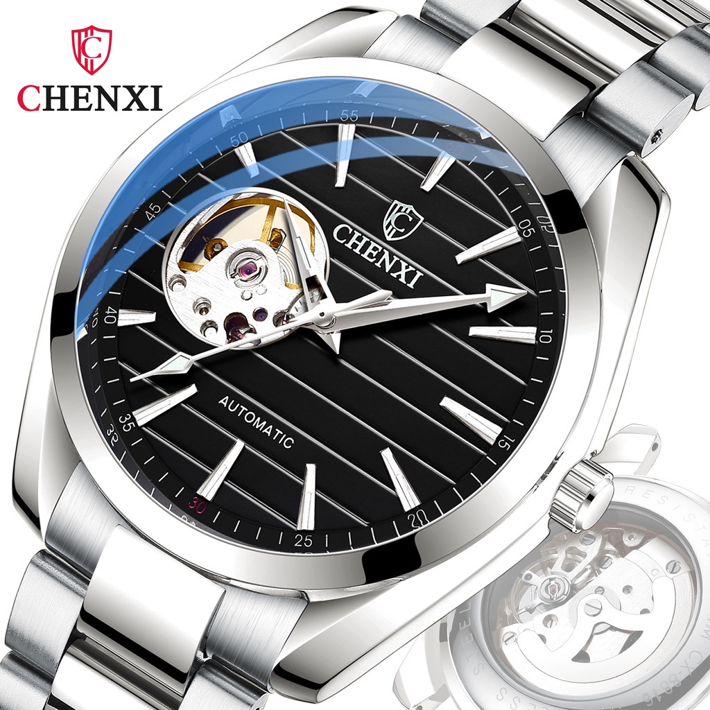 Đồng Hồ Cơ Tự Động Chexi Chất Liệu Thép Không Gỉ Chống Thấm Nước Cho Nam