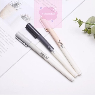 Set 5 Bút Mực Gel Màu Đen 0.38mm, 0.5mm, Giao Hàng Ngẫu Nhiên Bút Viết Mượt Nhanh Khô, Cho Văn Phòng, Trường Học.