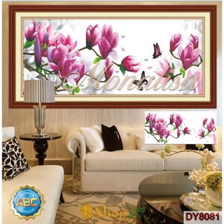 Tranh đính đá Hoa mộc lan - DY8081 (100x50 cm)