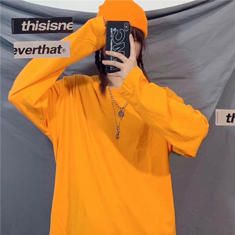 Áo Thun Trơn Cổ Tròn Dài Tay Phong Cách Hàn Quốc 228606 | BigBuy360 - bigbuy360.vn