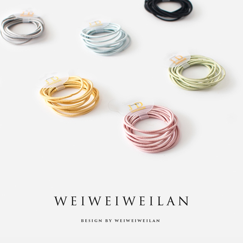 [Bộ 10] Dây Buộc Tóc Dây Cột Tóc Nhiều Màu Phụ Kiện Thời Trang Cho Nữ AB045