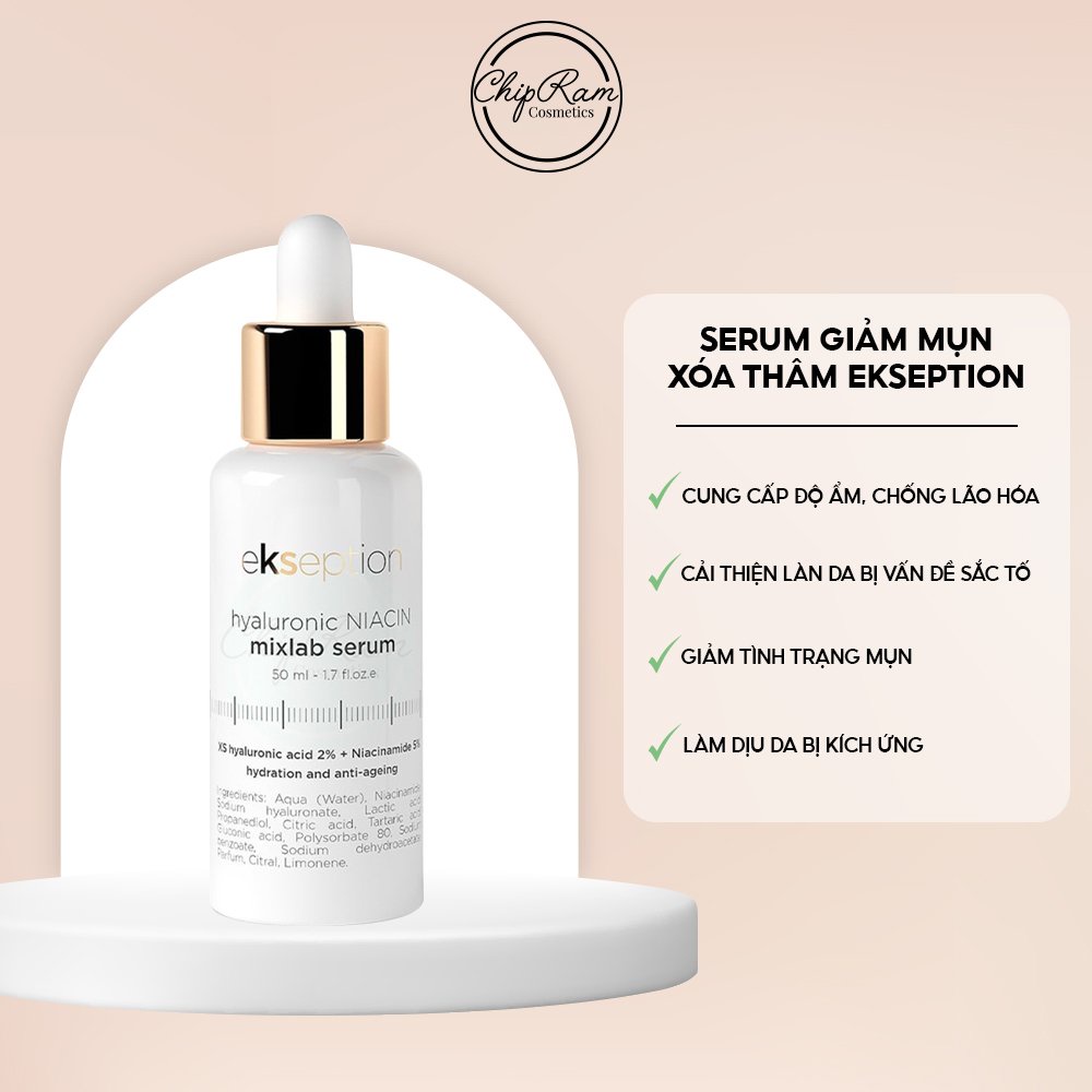 Serum giảm mụn xóa thâm Ekseption Hyaluronic Niacin 75ml