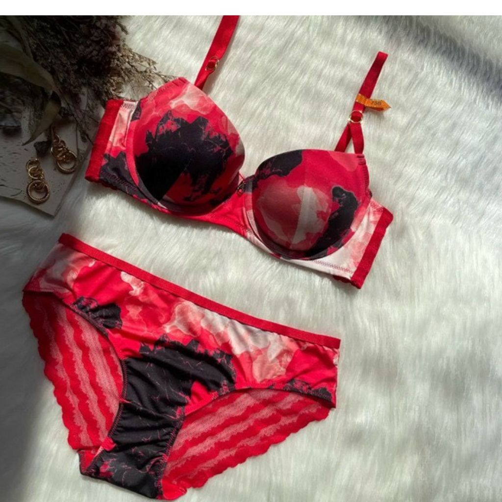 Set Đồ Lót Nữ Thiết Kế Loang Màu Cực Trendy Hàng Cao Cấp S34 [HOT TREND 2022]