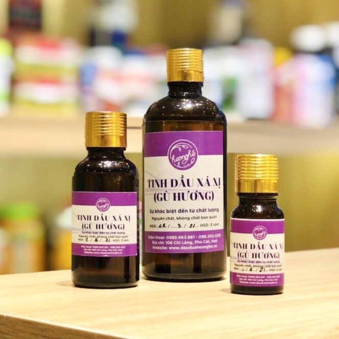TINH DẦU THIÊN NHIÊNNGUYÊN CHẤT HƯƠNG XÁ XỊ (GÙ HƯƠNG) HEONGHÉ