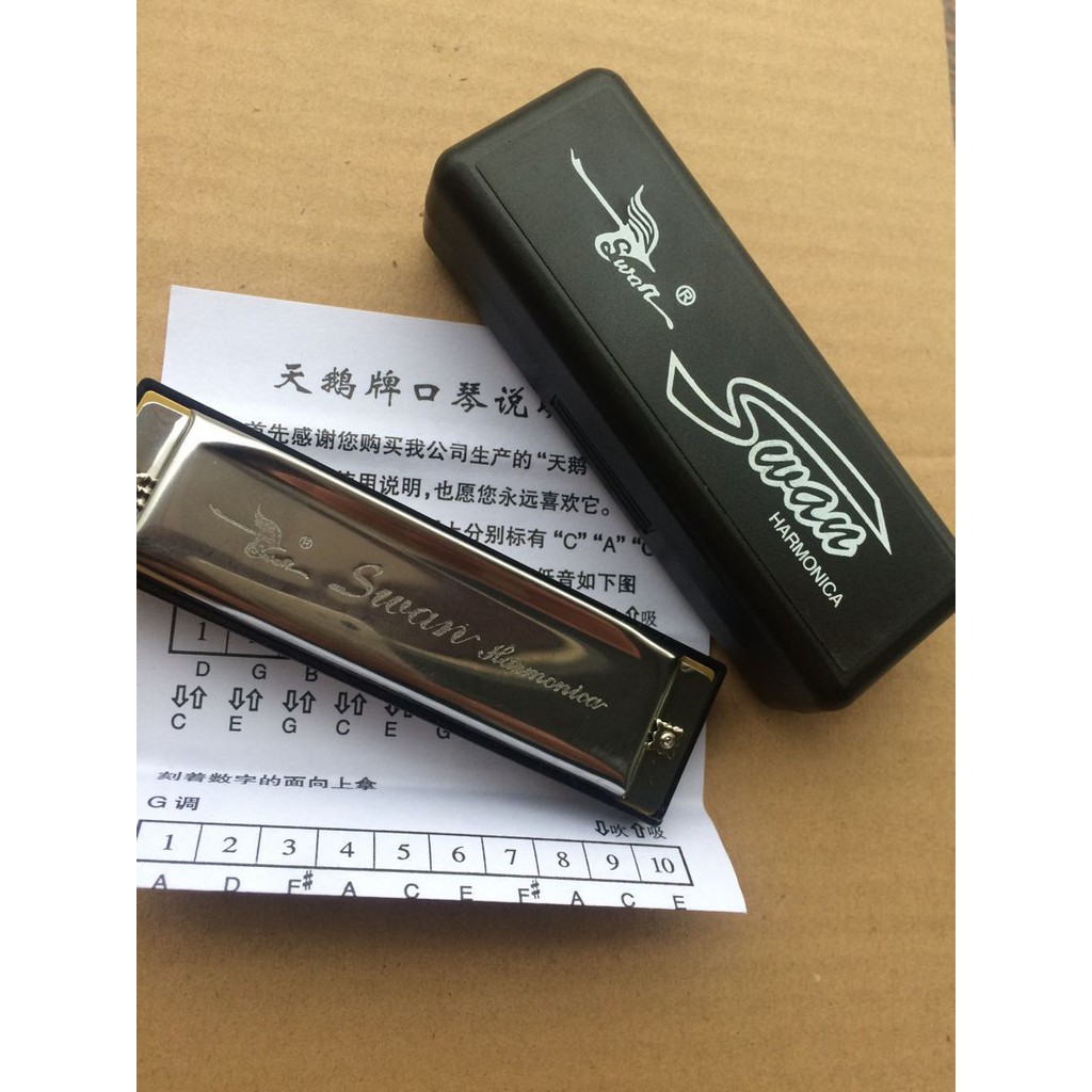 KÈM THỔI HARMONICA 10 LỖ TONE C