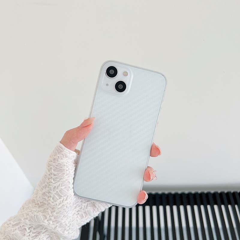 Ốp Điện Thoại PC Cứng Siêu Mỏng Họa Tiết Sợi Carbon Chống Bám Vân Tay Cho iPhone 13 12 11 Pro Max