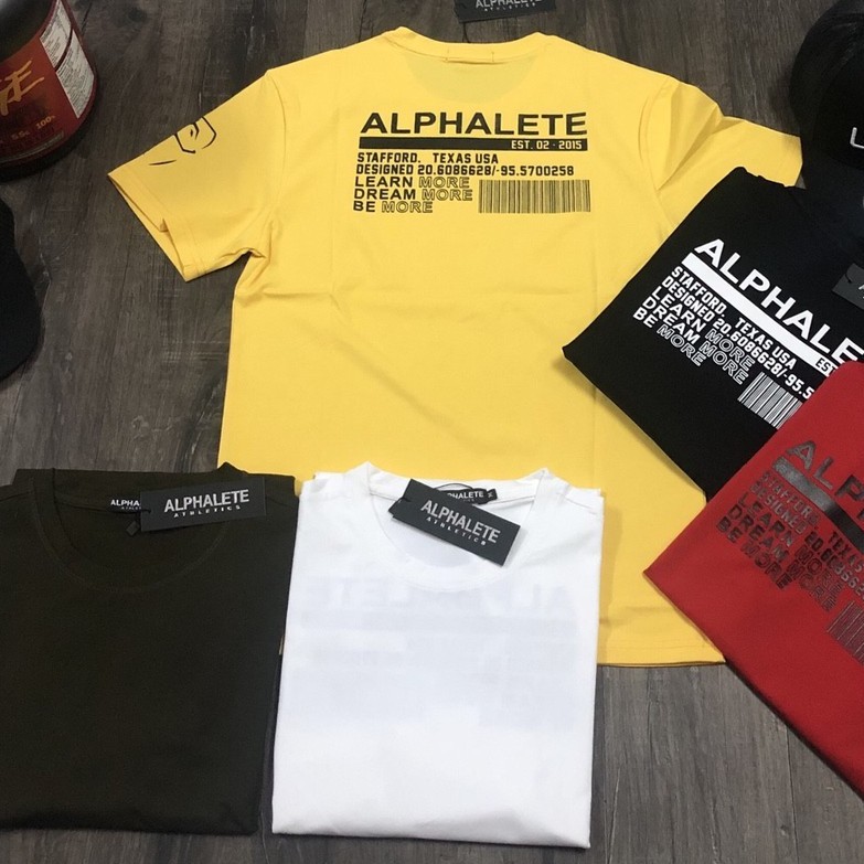 Áo Thun Thay Ngắn Tập Gym Thể Thao Alphalete Athletics, Áo Phông Nam Thể Thao